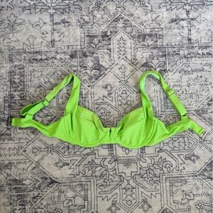 Neon Green Underwire Bikini Top with Adjustable Straps